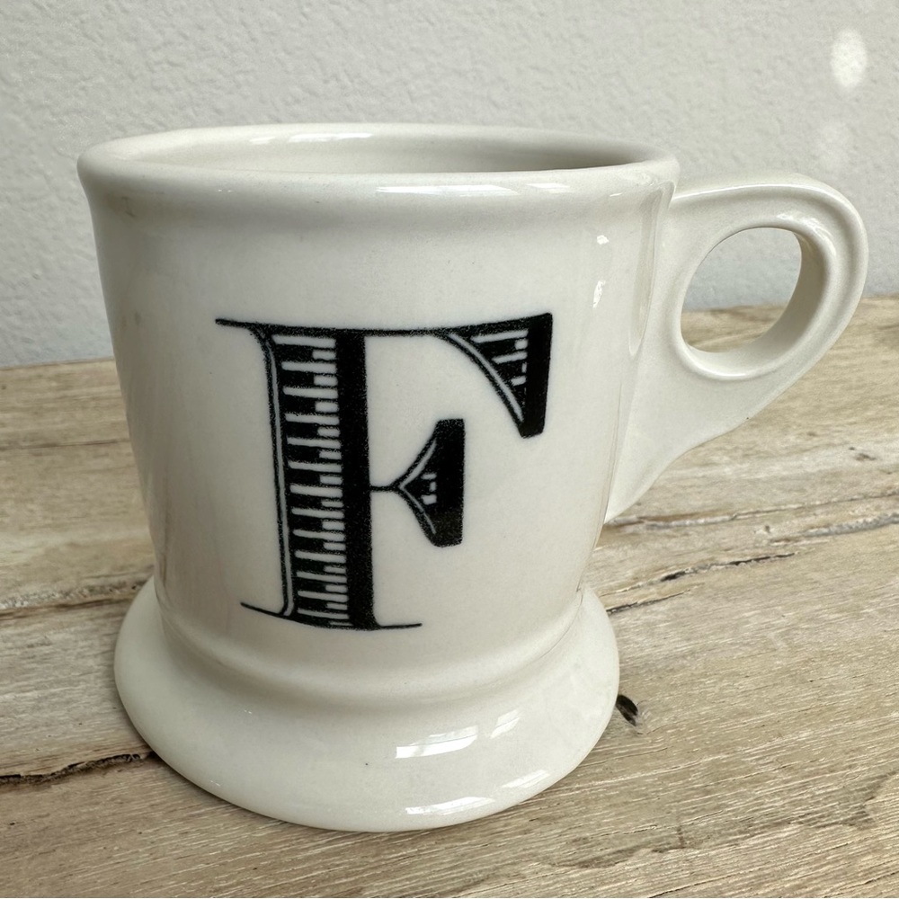 Anthropologie Monogram F Initial Coffee Mug Cup